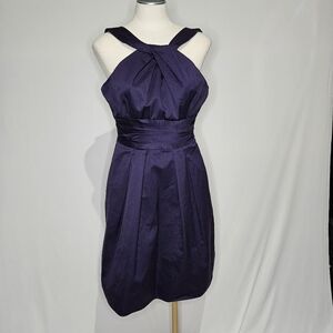 David's Bridal Strapless Marine Blue Dress Sz 2